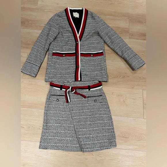 Maje "Visala" Tweed-Effect Matching Set - Picture 6 of 14